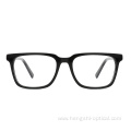 Square Full Rim Vintage Fancy Stylish Unisex Metal Acetate Spectacle Frames Eyeglasses